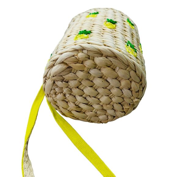 New Rachel Ashwell Pineapple Handbag Rattan Jute Crossbody North South Purse - Picture 15 of 16